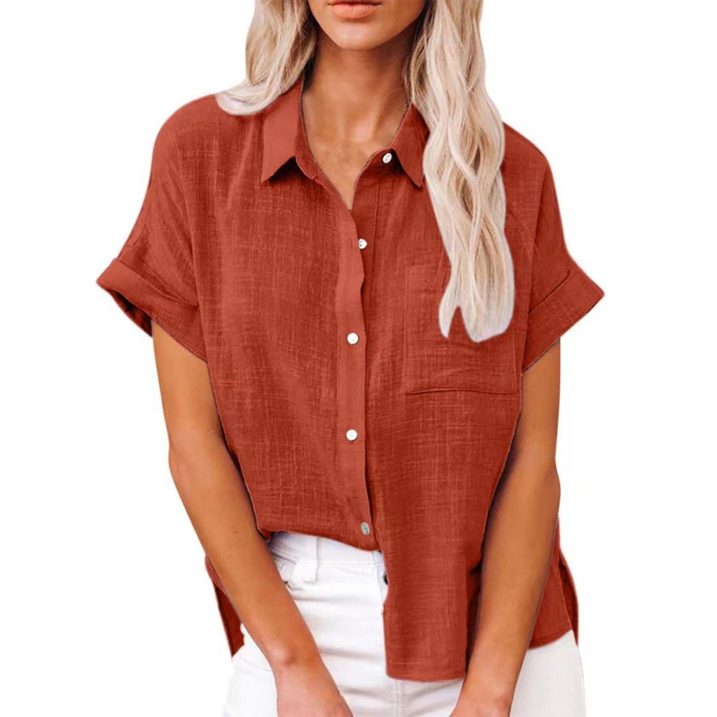 Casuais Camisa Manga Longa com Botões e Gola para Mulher | Perfeito para dias casuais