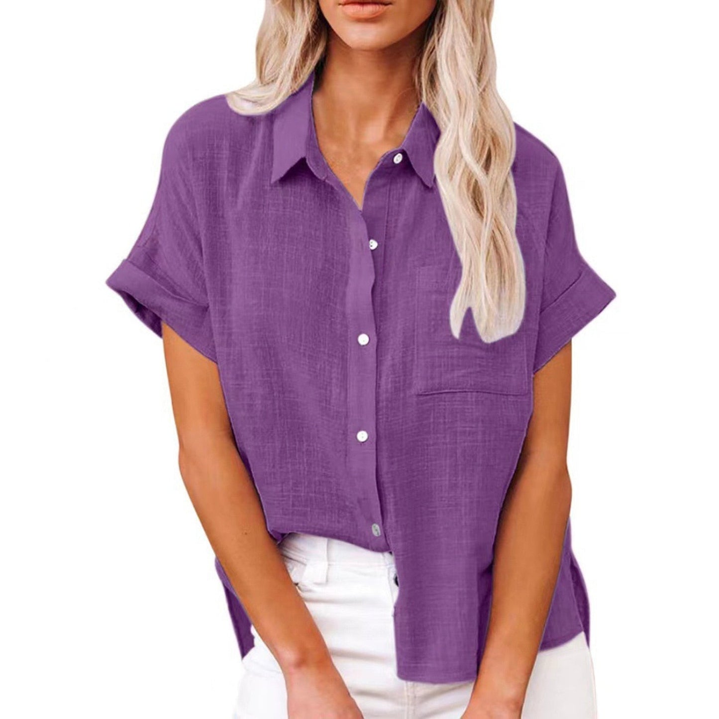 Casuais Camisa Manga Longa com Botões e Gola para Mulher | Perfeito para dias casuais